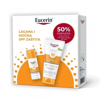 EUCERIN SUN BOX PIGMENT CONTROL FLUID SPF50+ 50ML 87997 + OIL CONTROL DRY TOUCH GEL-KREMA SPF50+ 200ML 83555 PROMO 