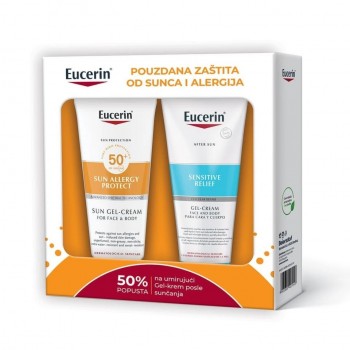 EUCERIN SUN BOX SUN ALLERGY PROTECT GEL-KREMA SPF50+ 200ML + SENSITIVE RELIEF AFTER SUN GEL-KREMA 200ML 83583 PROMO 
