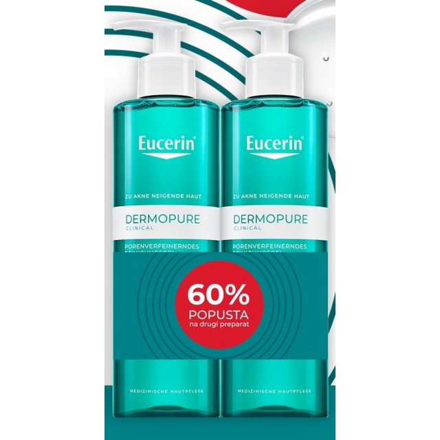 Eucerin Dermopure Clinical Gel Za Cišćenje 400Ml 1+1 -60% Na Drugi