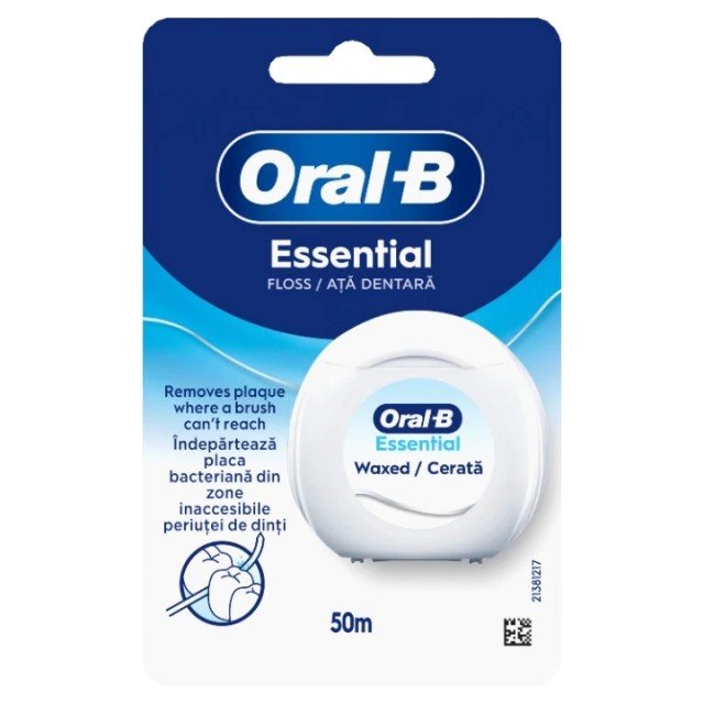 Oral B Konac Za Zube Essential Voskiran 50M