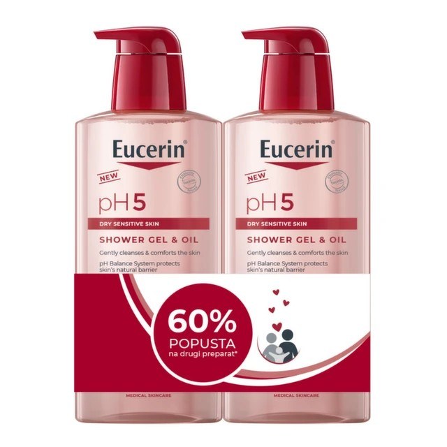 Eucerin Promo Ph5 Gel & Ulje Za Tusiranje 400Ml 99316 1+1 -60%