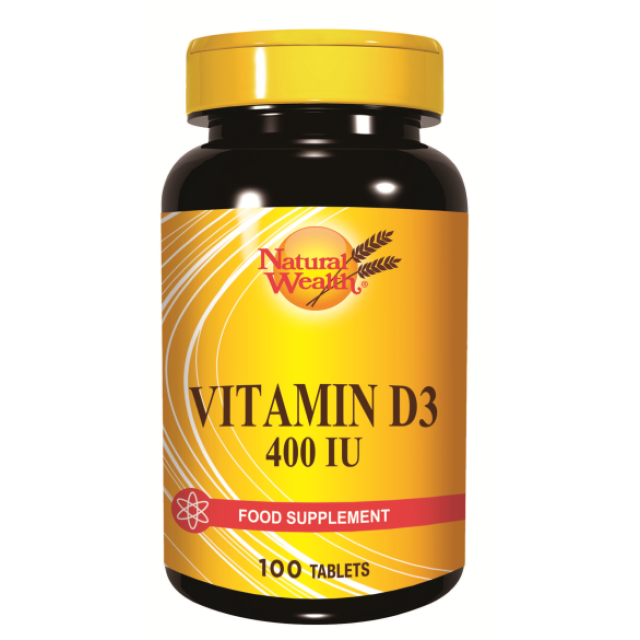 Natural Wealth Vitamin D3 400Iu Tablete A100